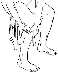 voorbeeld onderarm masseren met een tennisbal tegen een muur